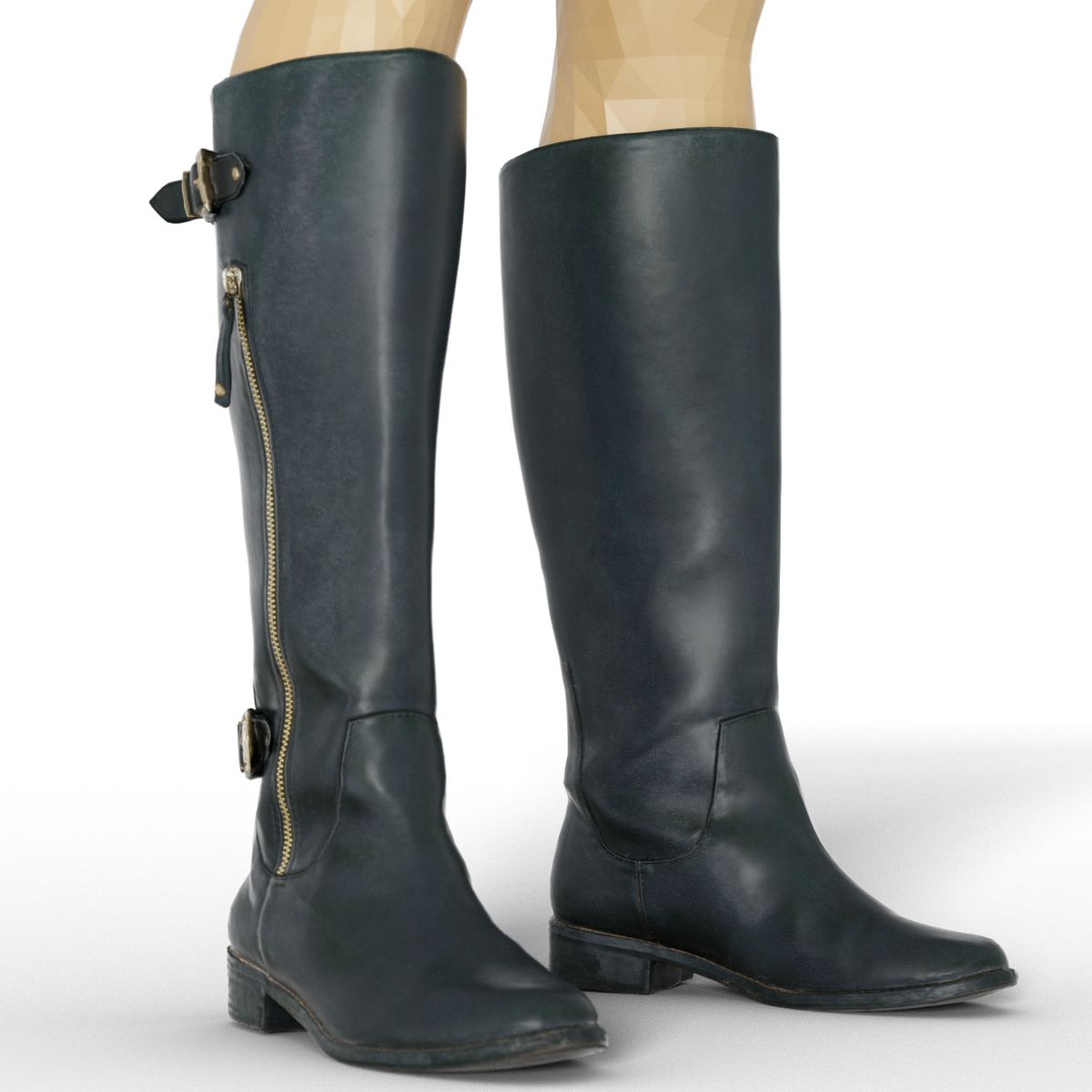 Black Leather Boots for Genesis 8 Female by: Polygonal Miniatures, 3D Models by Daz 3D
