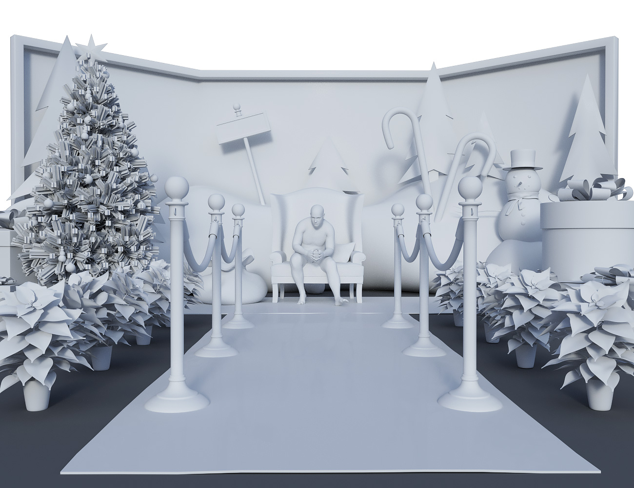 Mall Santa Scene and Props by: ARTCollabBlackbeard Media, 3D Models by Daz 3D