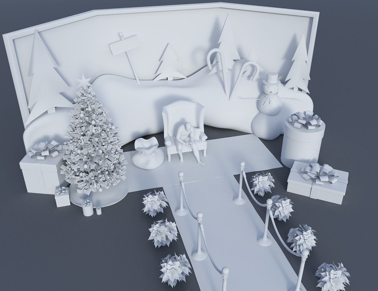 Mall Santa Scene and Props by: ARTCollabBlackbeard Media, 3D Models by Daz 3D
