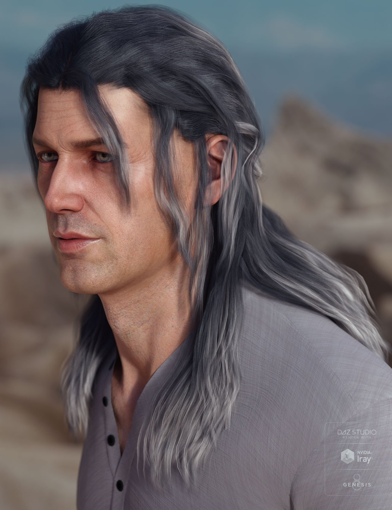 Orson Hair for Genesis 3 & 8 Male(s) by: AprilYSH, 3D Models by Daz 3D