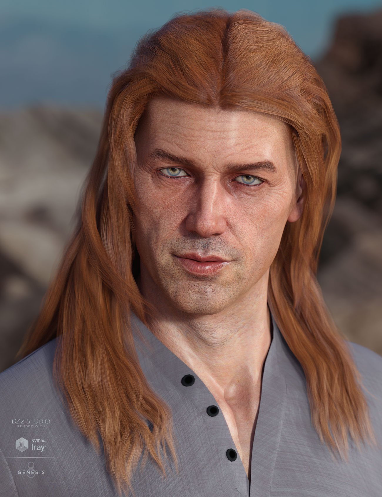 Orson Hair for Genesis 3 & 8 Male(s) by: AprilYSH, 3D Models by Daz 3D