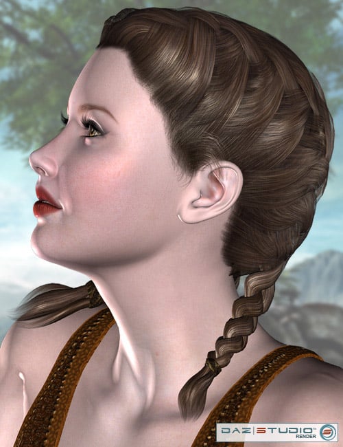 Xylia Double French Braids by: AprilYSH, 3D Models by Daz 3D