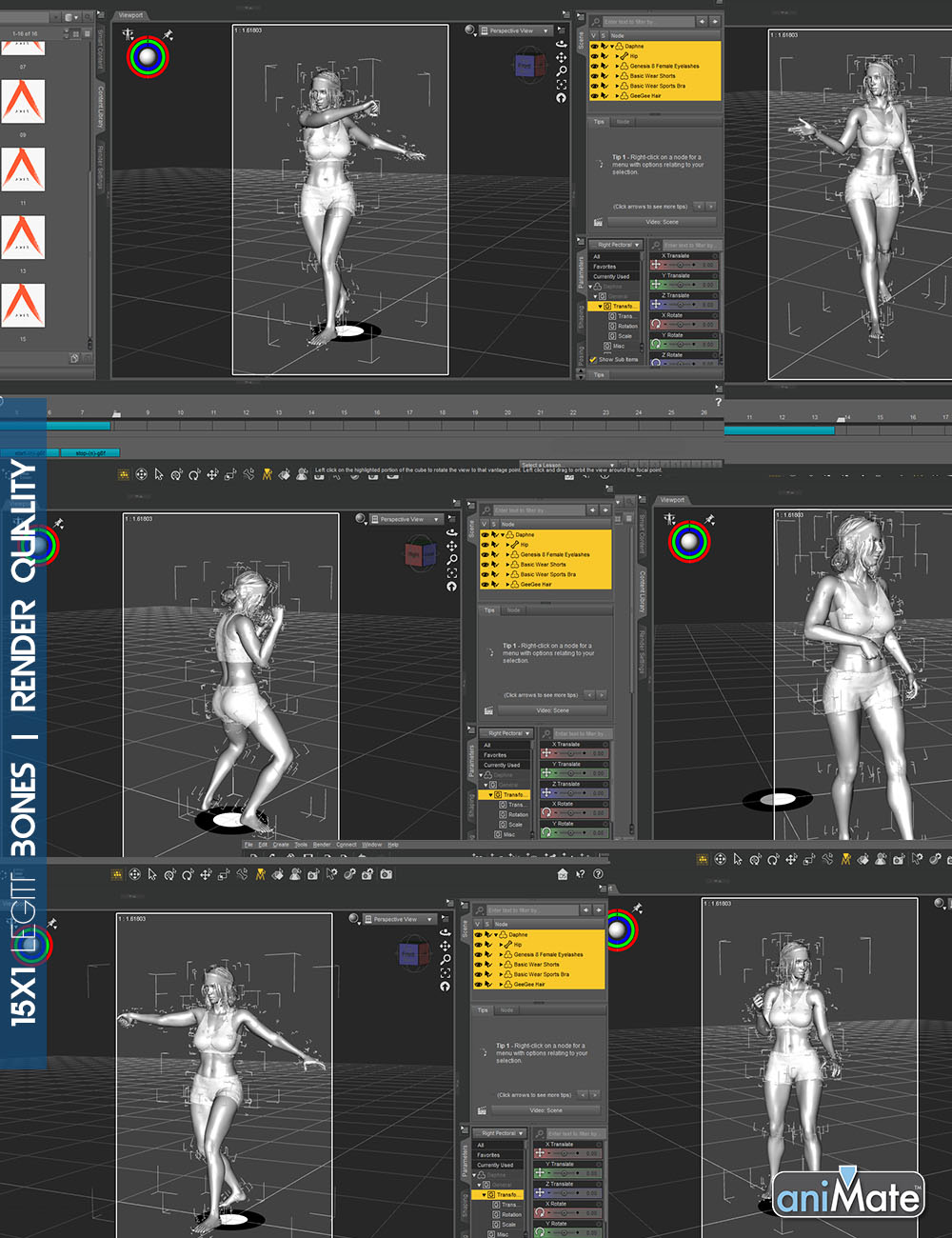 Animation Megapack by: BoneTech3D, 3D Models by Daz 3D