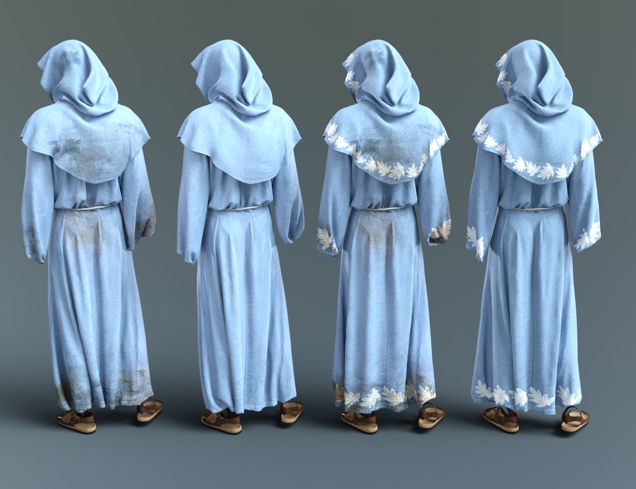 Many Monks Many Monks by: Sarsa, 3D Models by Daz 3D