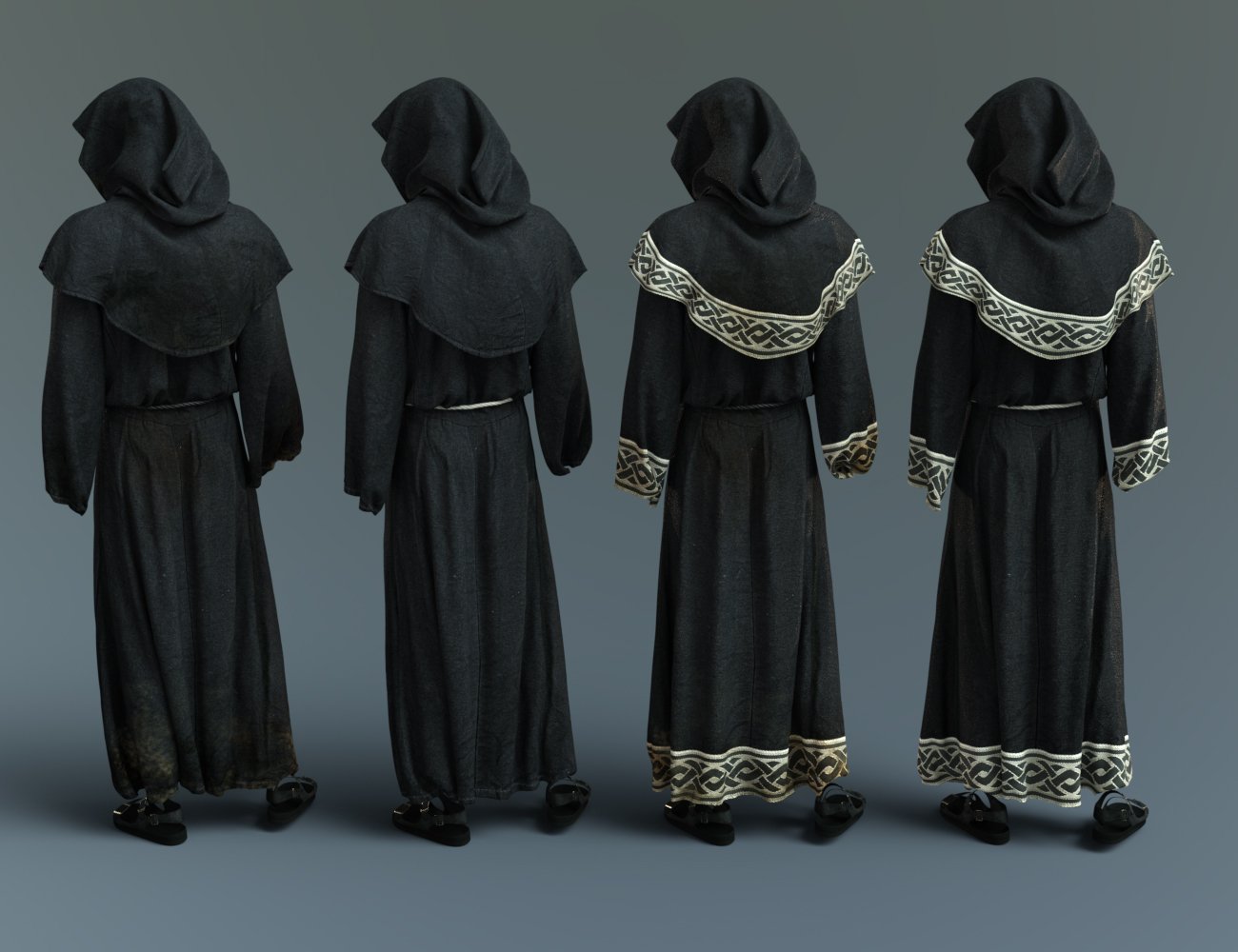 Many Monks by: Sarsa, 3D Models by Daz 3D