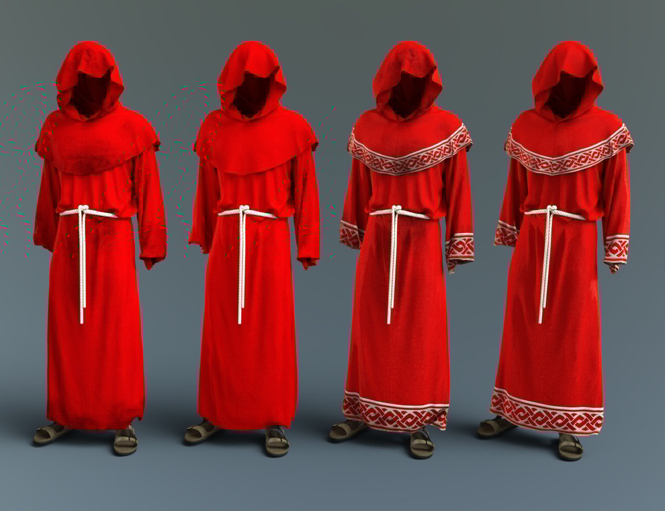 Many Monks Many Monks by: Sarsa, 3D Models by Daz 3D