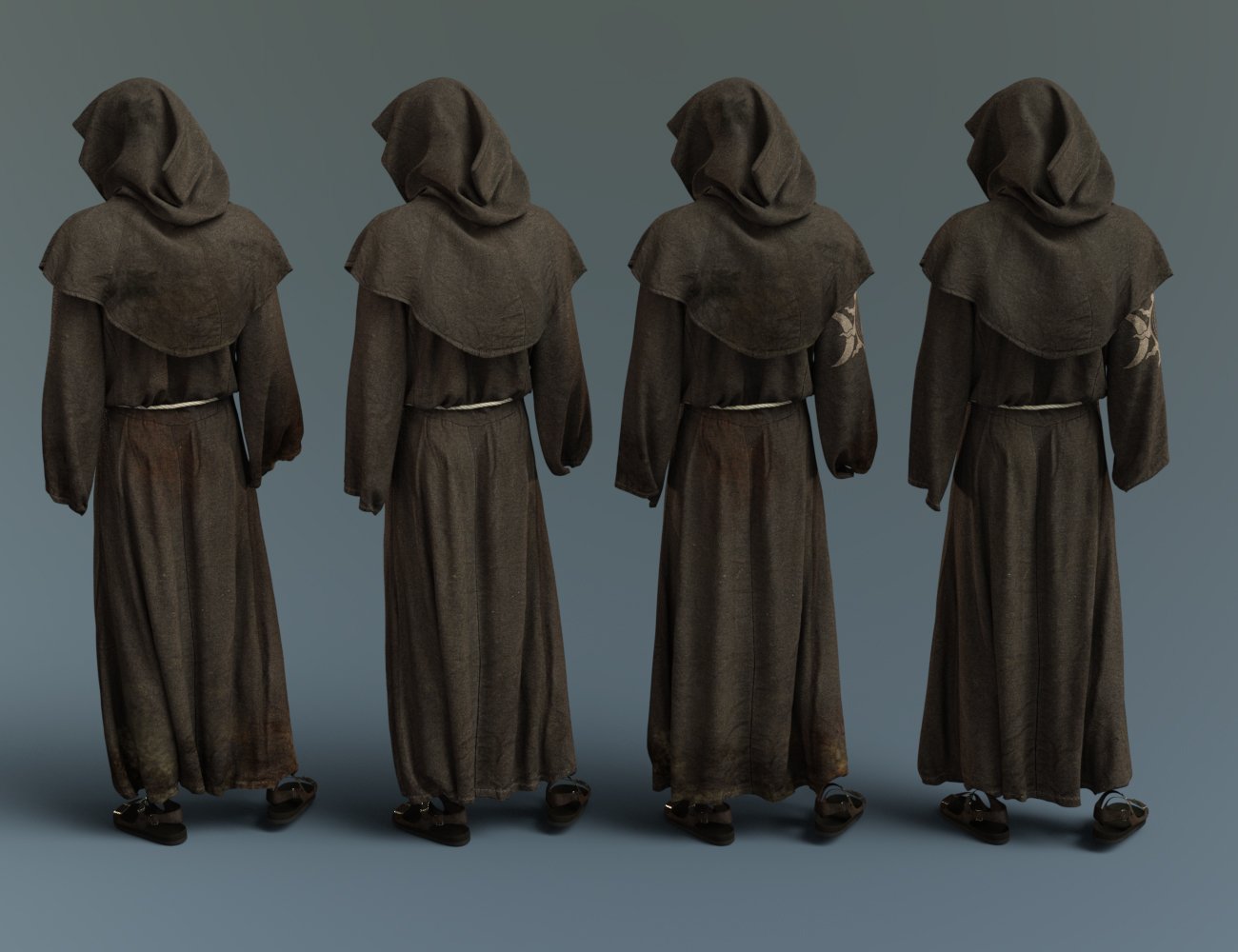 Many Monks by: Sarsa, 3D Models by Daz 3D