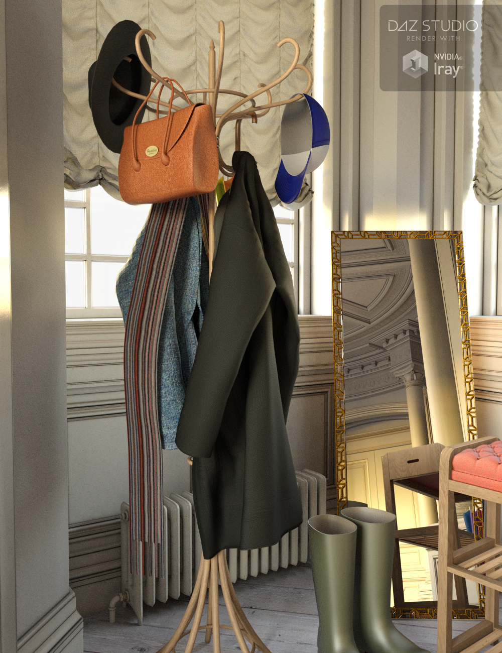 Cloakroom Clutter Cloakroom Clutter by: Merlin Studios, 3D Models by Daz 3D