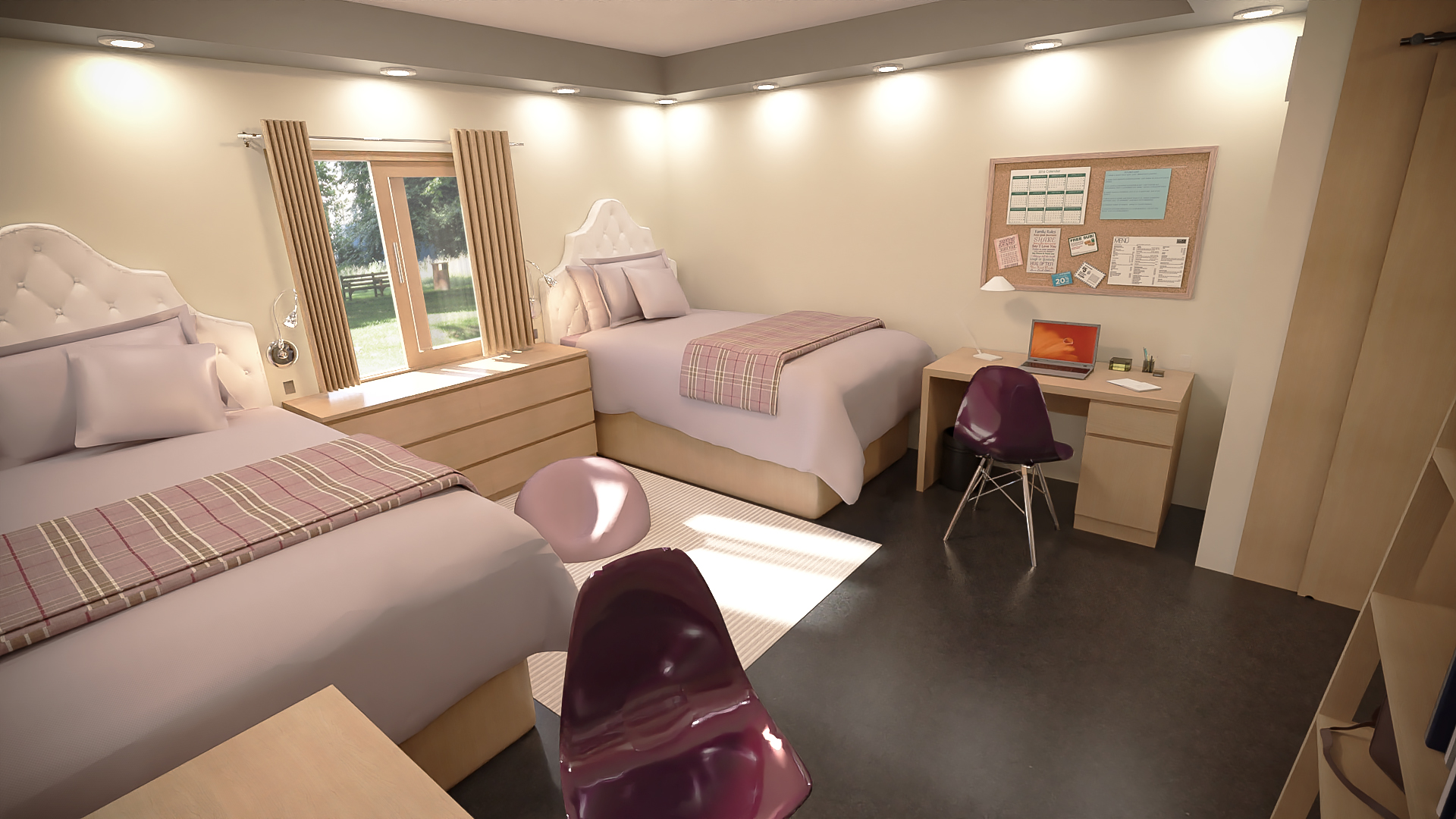 Girls Dorm Room by: Tesla3dCorp, 3D Models by Daz 3D