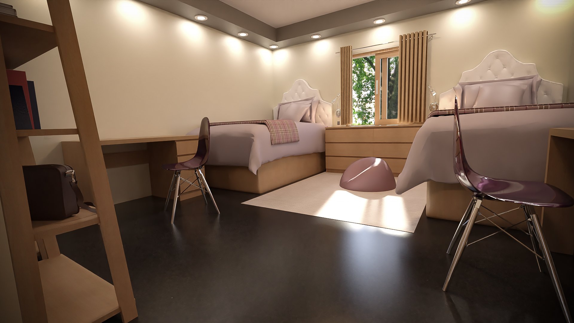 Girls Dorm Room by: Tesla3dCorp, 3D Models by Daz 3D