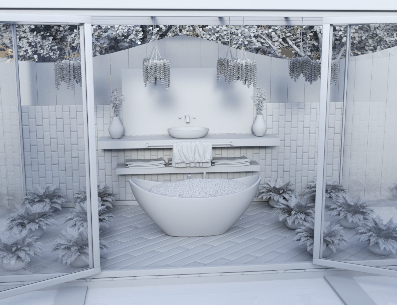 Garden Bathroom by: Charlie, 3D Models by Daz 3D