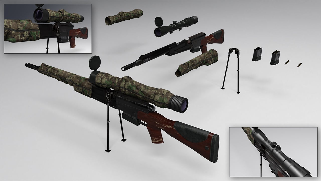 Sniper Rifle and Poses Sniper Rifle and Poses by: Mely3D, 3D Models by Daz 3D
