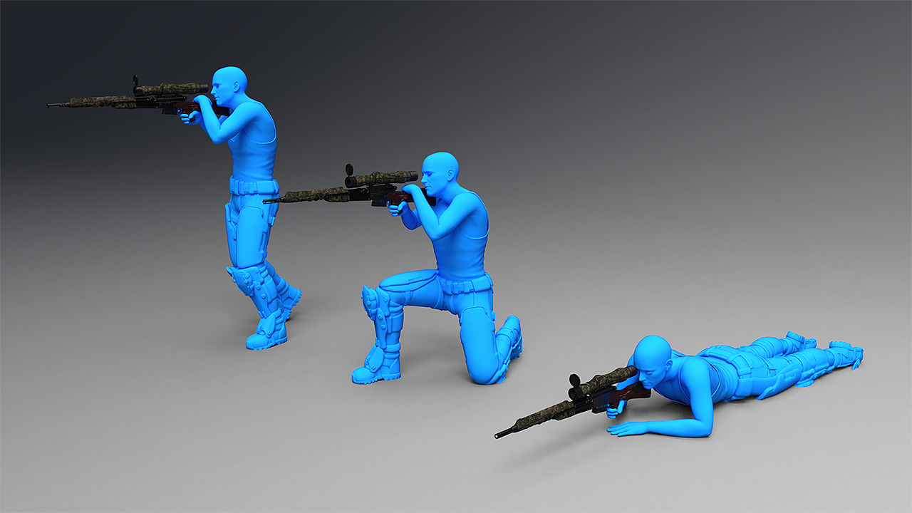 Sniper Rifle and Poses Sniper Rifle and Poses by: Mely3D, 3D Models by Daz 3D