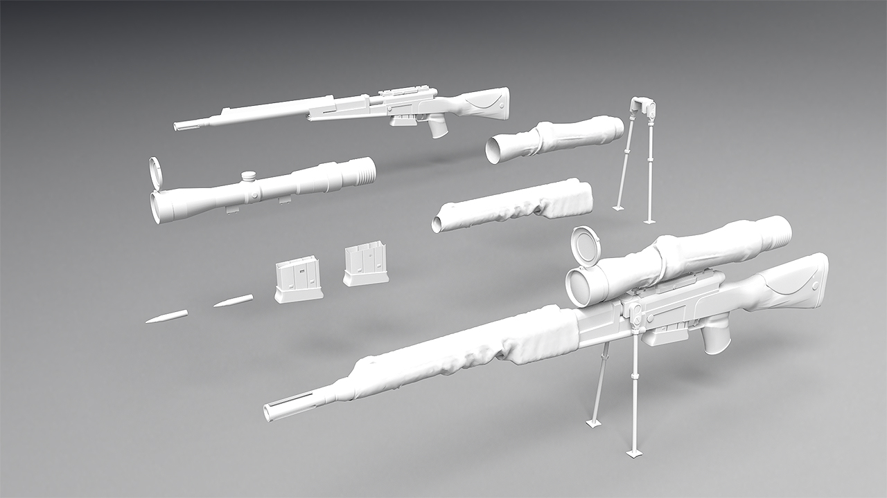 Sniper Rifle and Poses by: Mely3D, 3D Models by Daz 3D