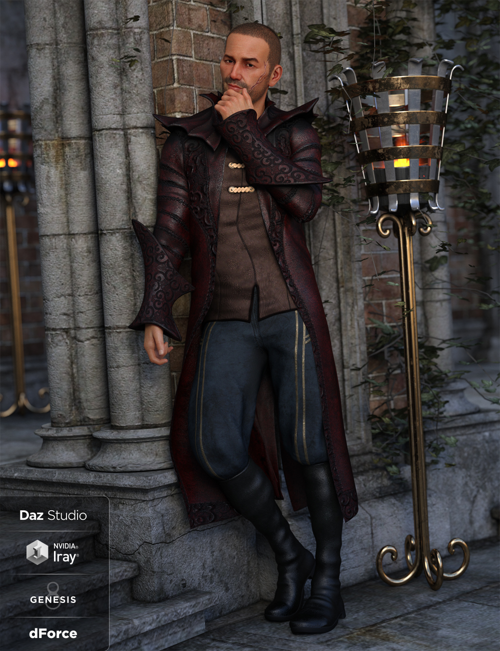 dForce Dragonlord Outfit Textures by: Moonscape GraphicsSade, 3D Models by Daz 3D