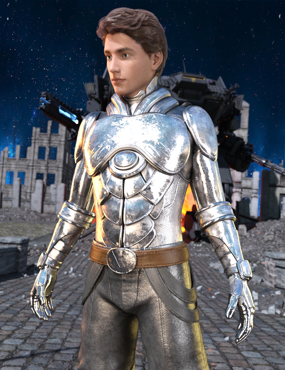 Noah Sci-fi Outfit for Genesis 8 Male(s) by: Yura, 3D Models by Daz 3D