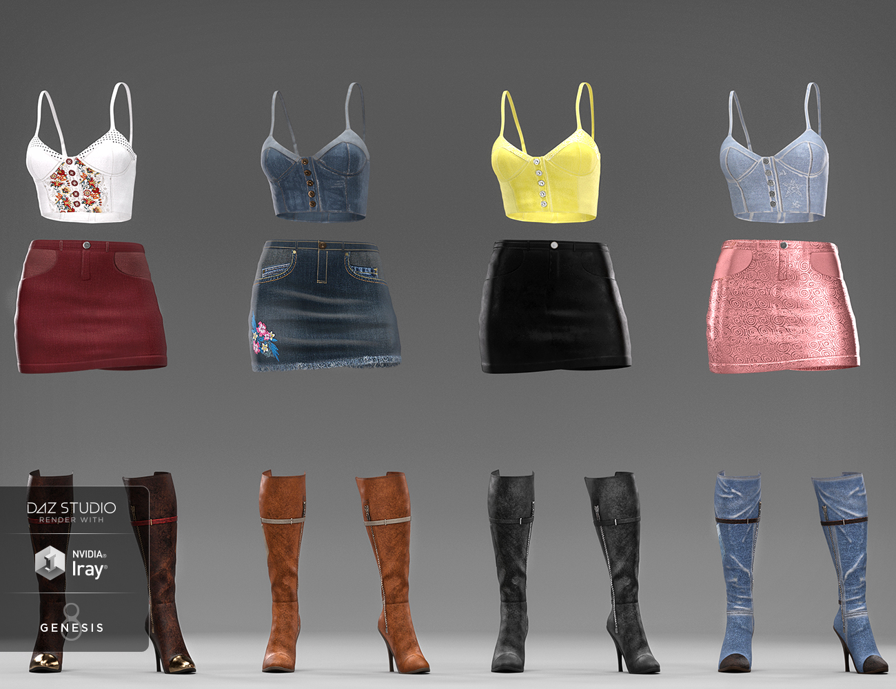Sydney Denim Outfit Textures Sydney Denim Outfit Textures by: Moonscape GraphicsSade, 3D Models by Daz 3D