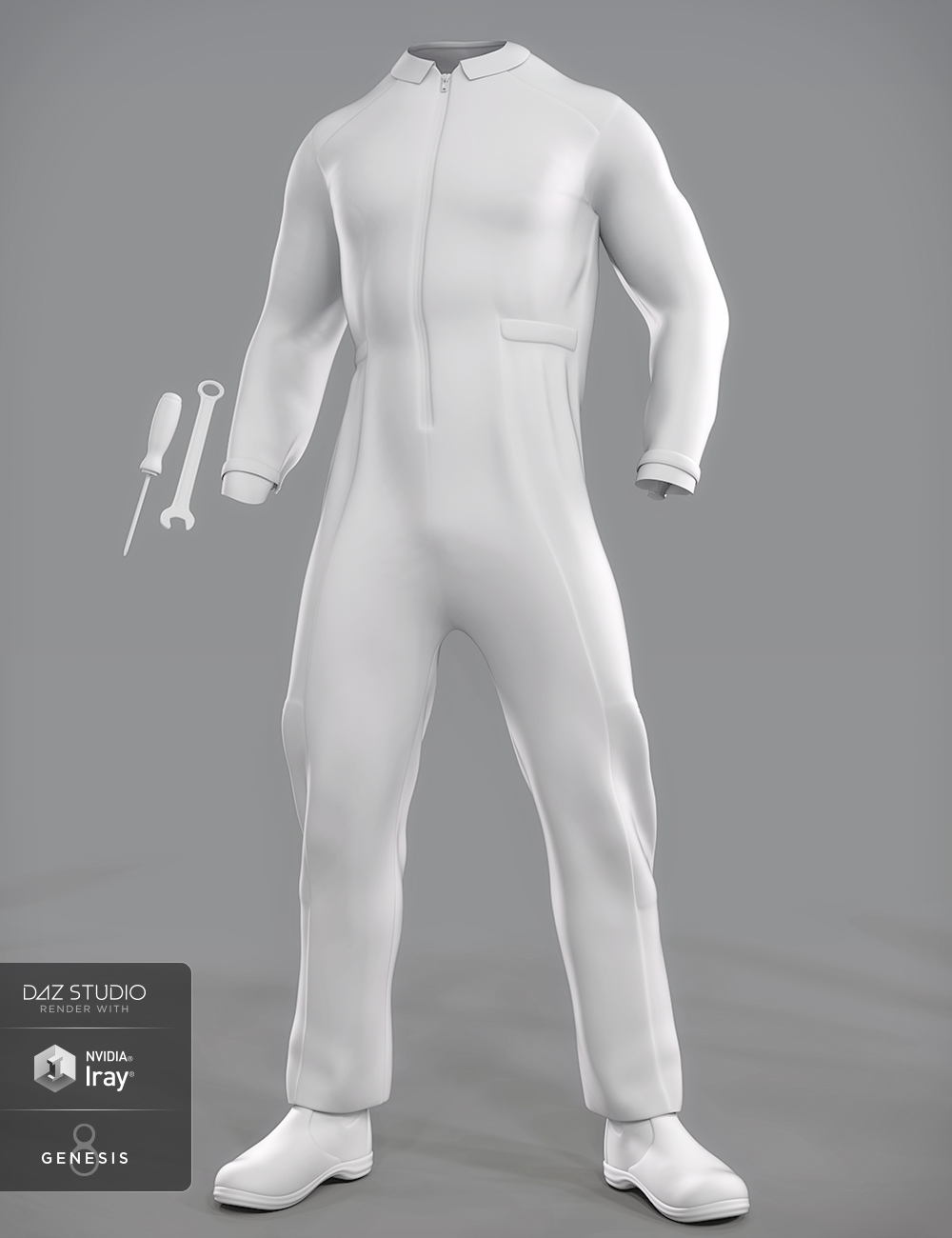 dForce Coveralls and Tools for Genesis 8 Male(s) by: Anna BenjaminNikisatez, 3D Models by Daz 3D
