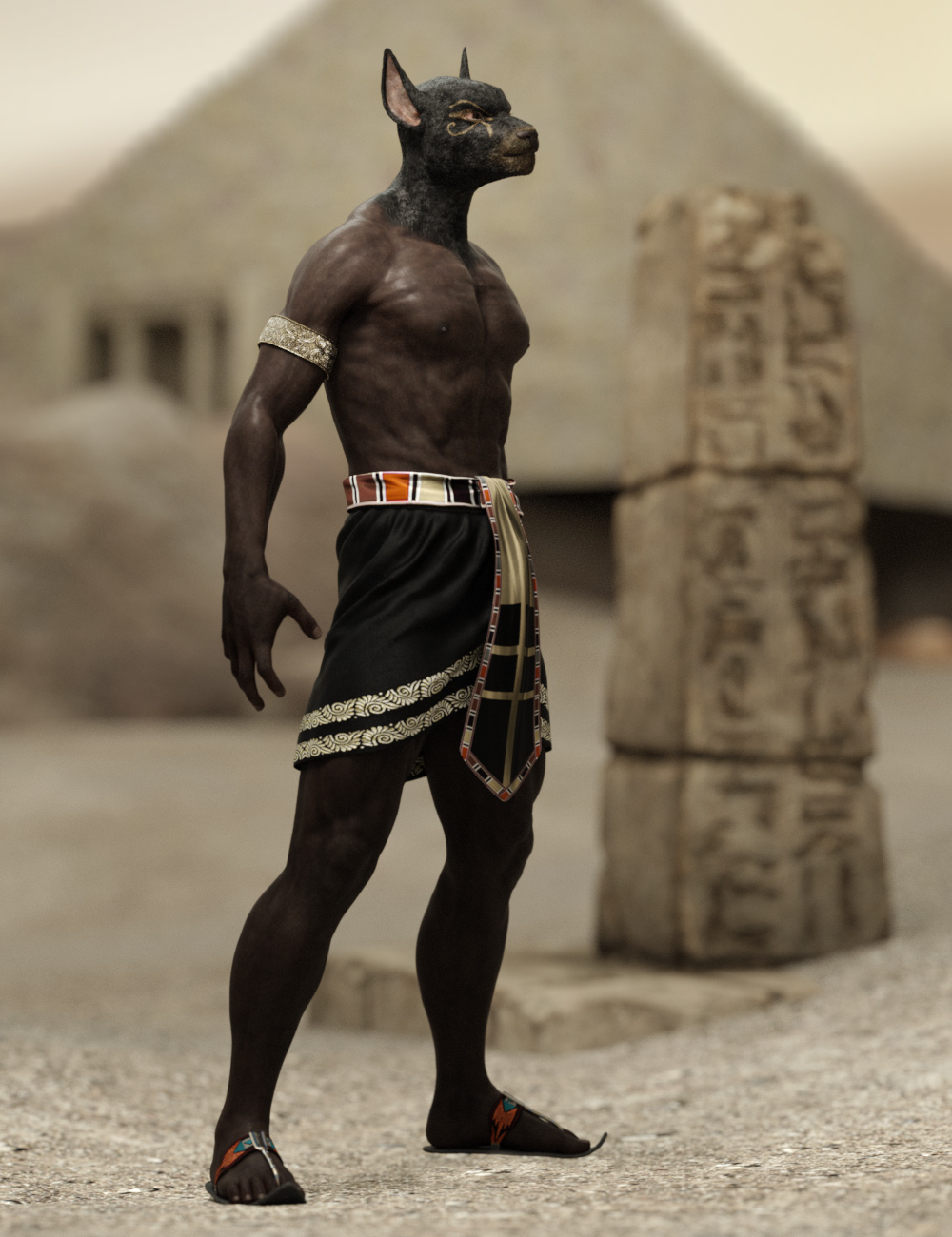 Ancient Anubis for Genesis 8 Male by: RawArt, 3D Models by Daz 3D