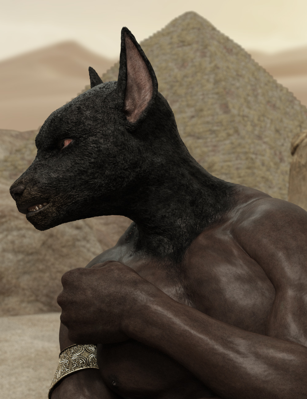 Ancient Anubis for Genesis 8 Male by: RawArt, 3D Models by Daz 3D