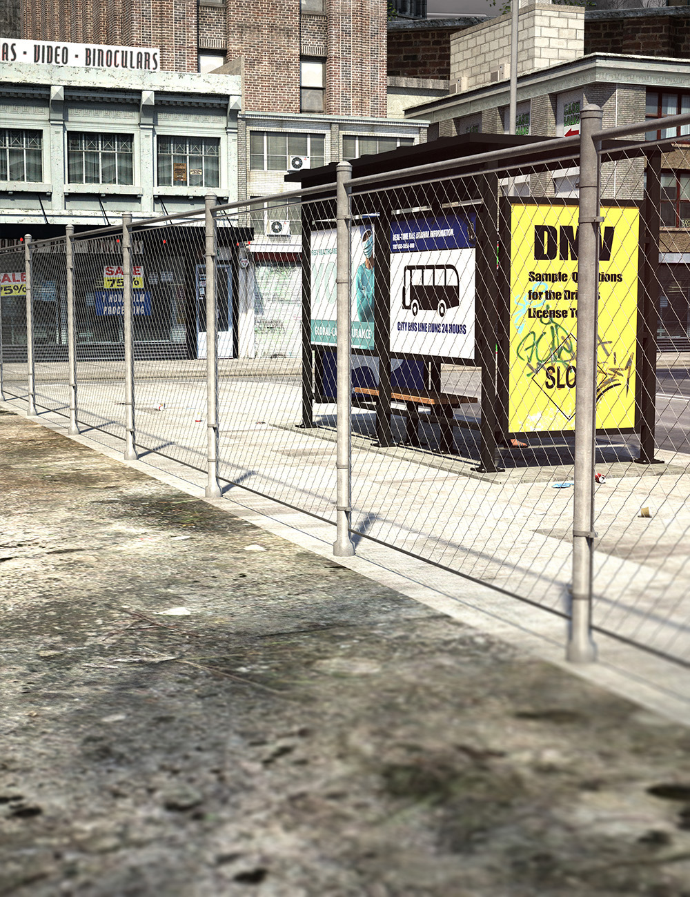 Urban Bus Stop by: , 3D Models by Daz 3D
