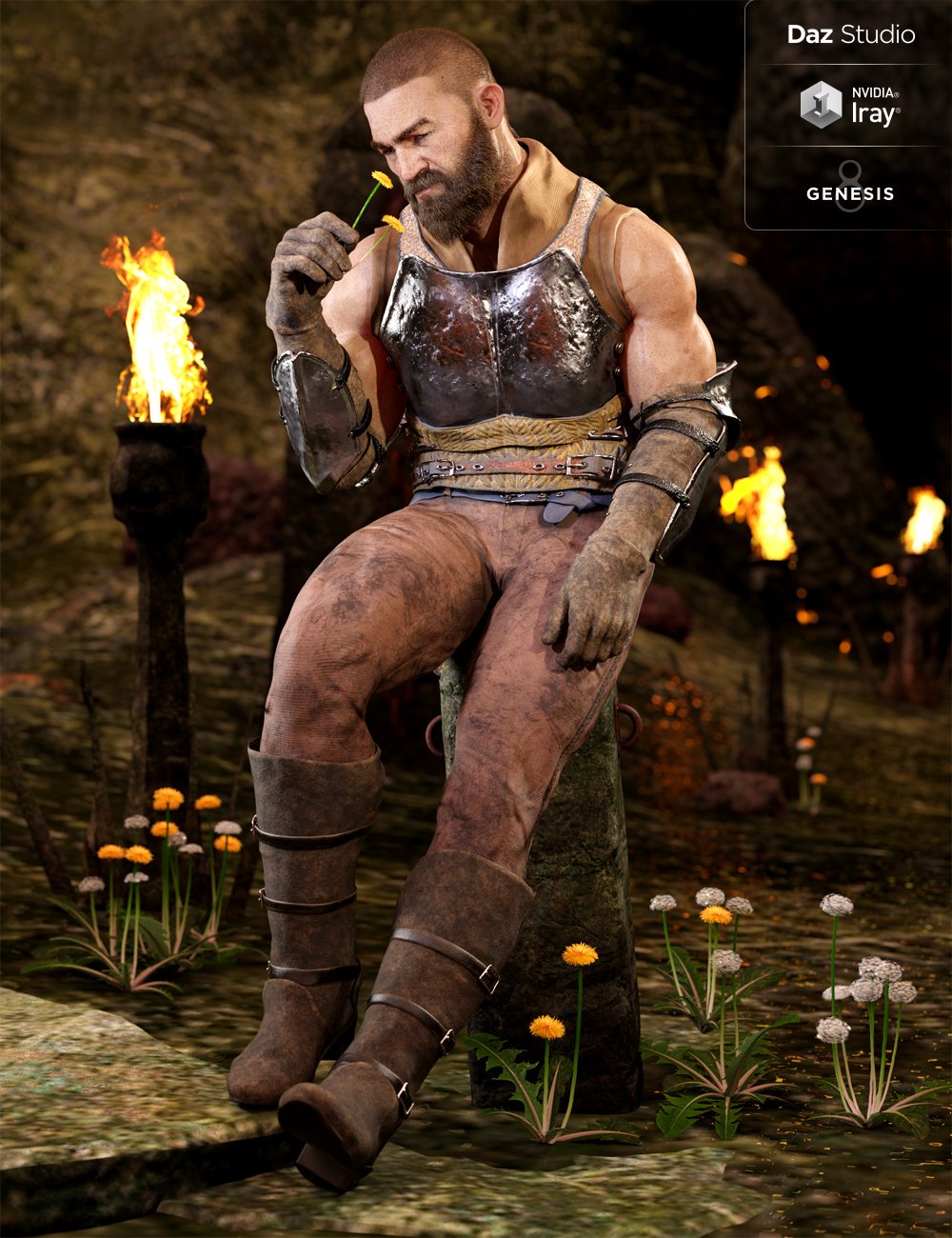 Paladin of Solitude Outfit for Genesis 8 Male(s) by: Barbara BrundonMoonscape GraphicsSadeUmblefugly, 3D Models by Daz 3D