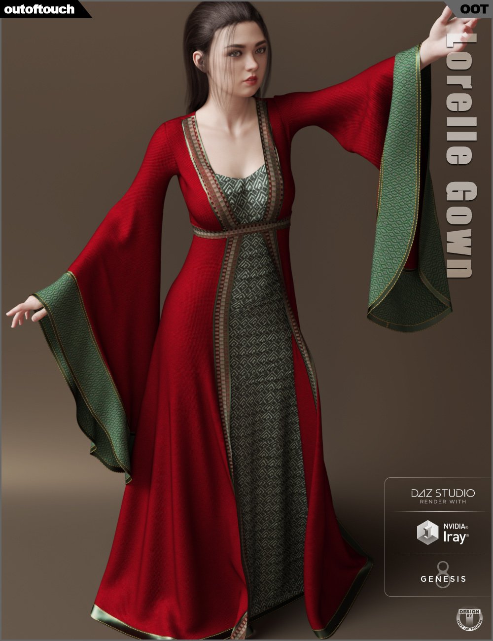 dForce Lorelle Gown by: outoftouch, 3D Models by Daz 3D