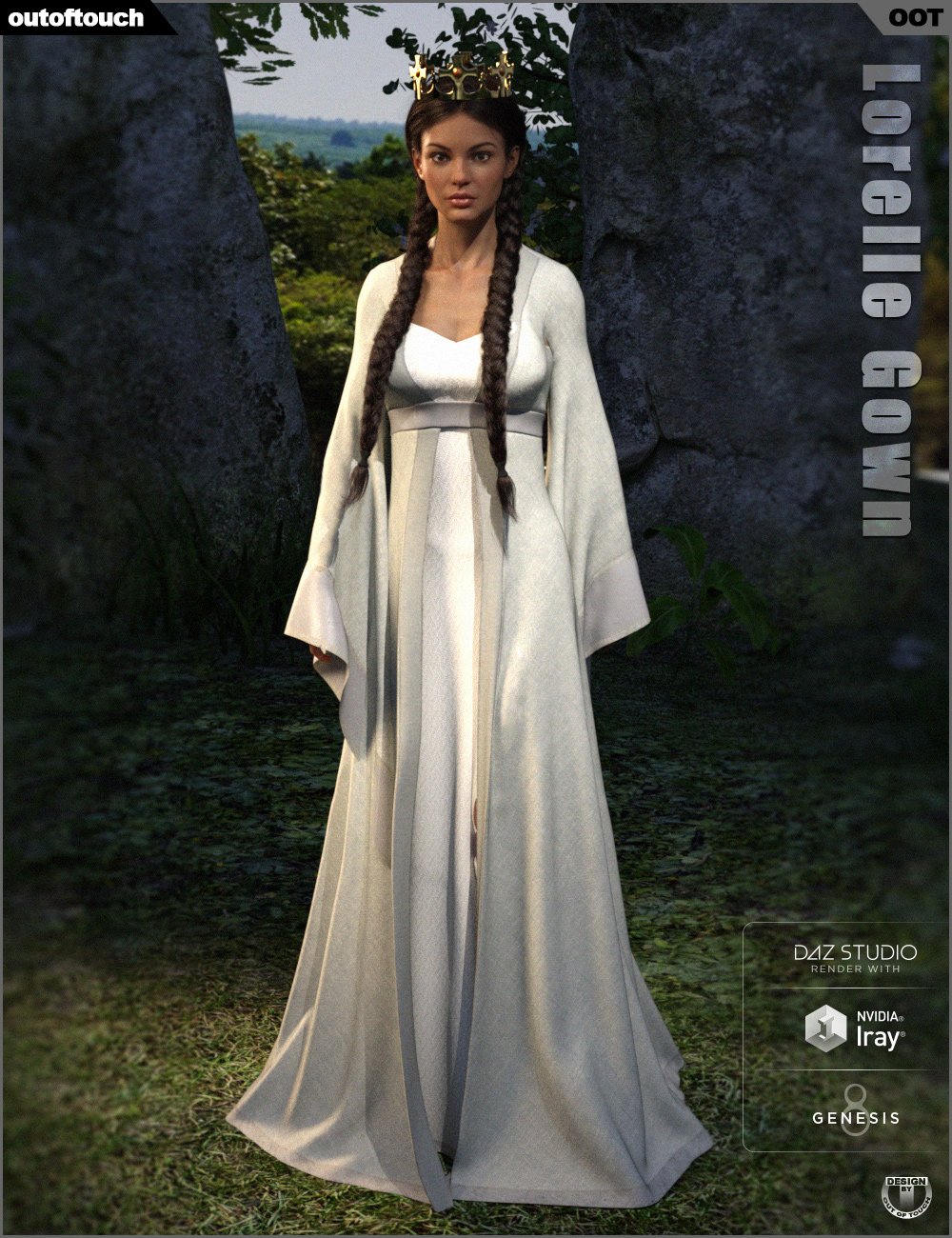dForce Lorelle Gown by: outoftouch, 3D Models by Daz 3D