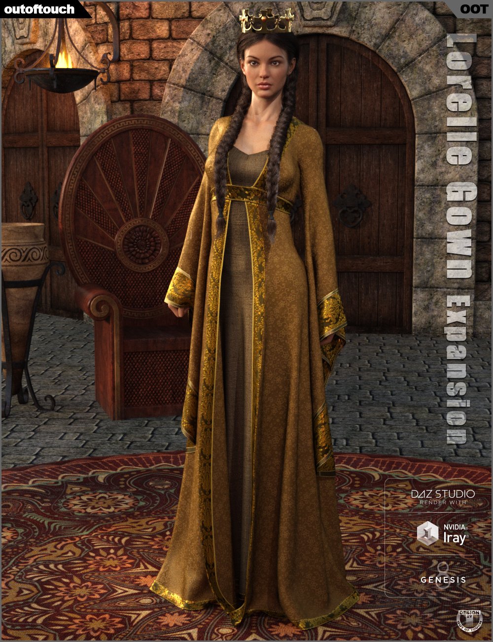 dForce Lorelle Gown Texture Expansion by: outoftouch, 3D Models by Daz 3D