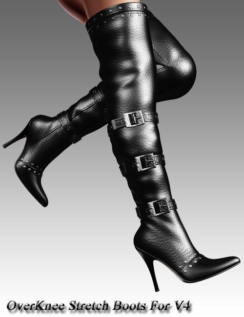 OverKnee Stretch Boots For V4 by: dx30, 3D Models by Daz 3D
