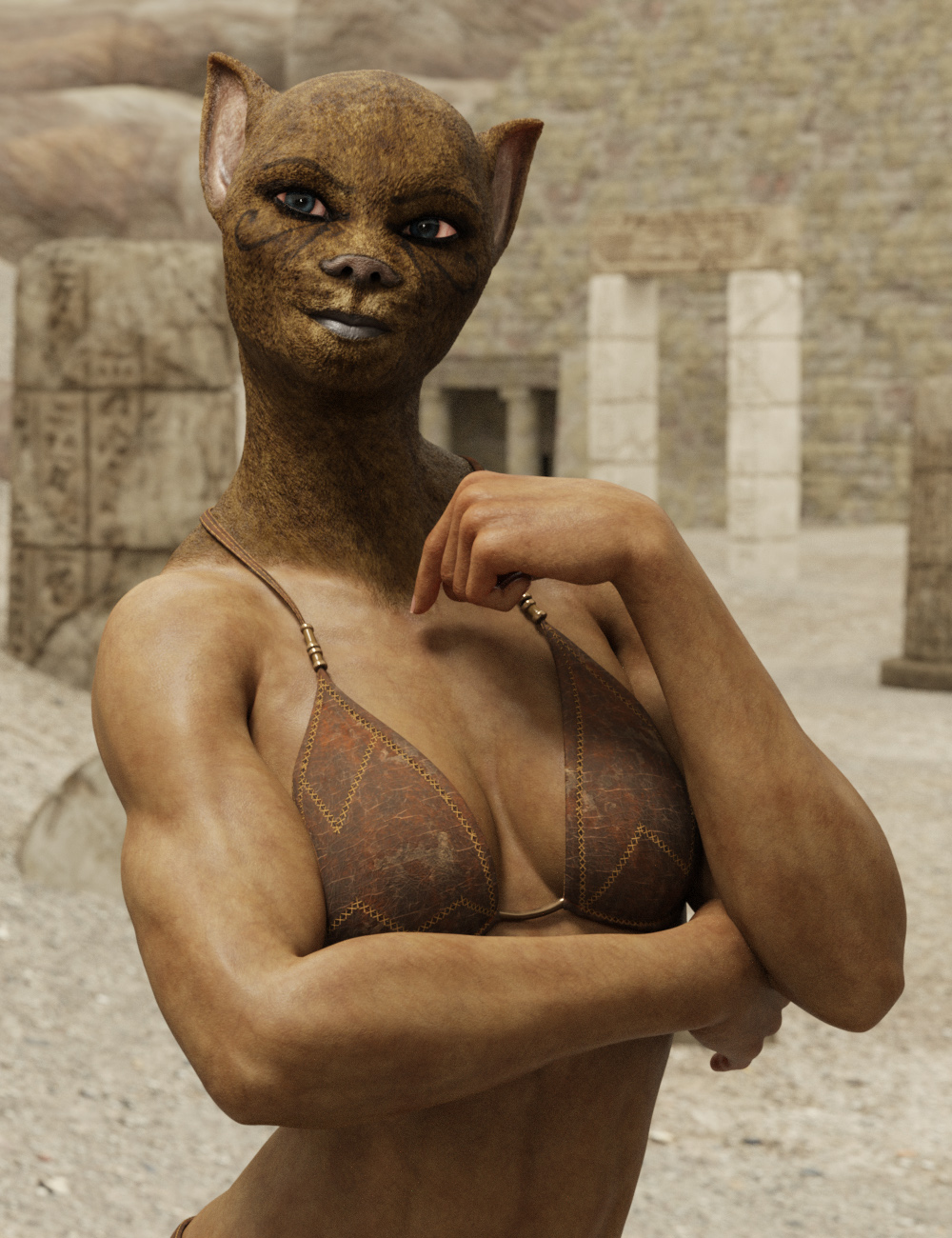 Ancient Bastet for Genesis 8 Female by: RawArt, 3D Models by Daz 3D