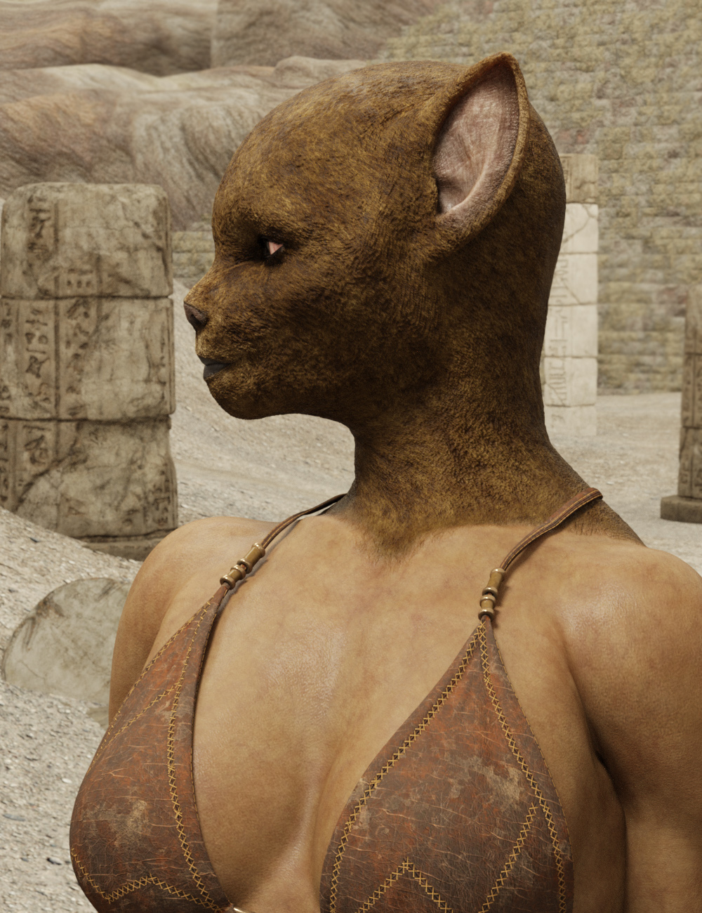 Ancient Bastet for Genesis 8 Female by: RawArt, 3D Models by Daz 3D