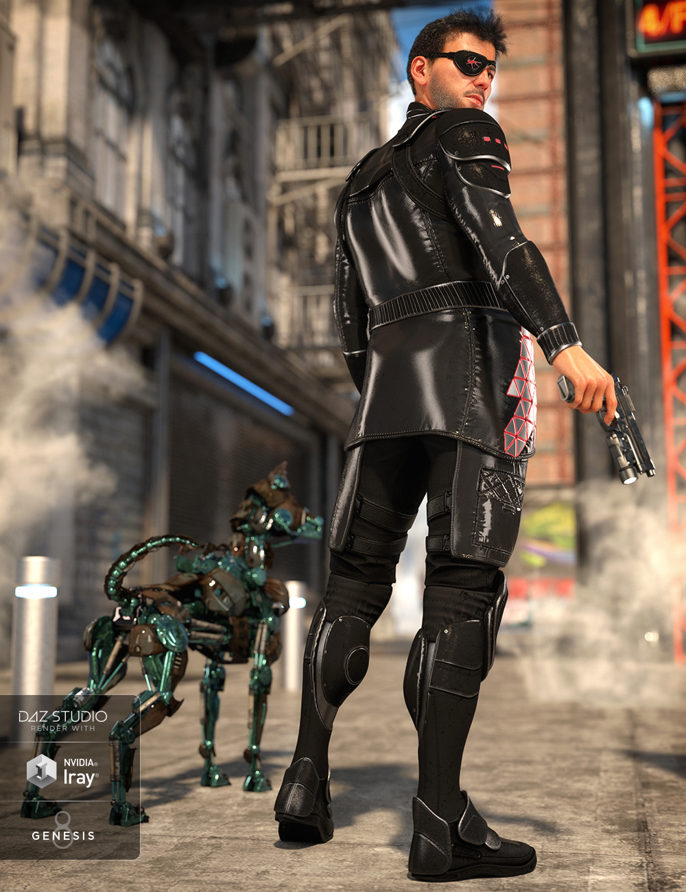 Space Pirate Outfit for Genesis 8 Male(s) by: DemianYura, 3D Models by Daz 3D