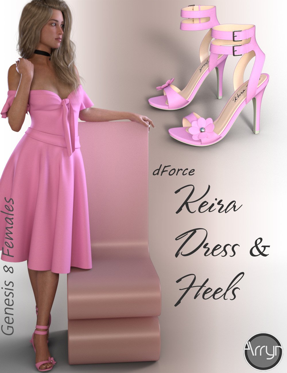 dForce Keira Outfit for Genesis 8 Female(s) by: OnnelArryn, 3D Models by Daz 3D