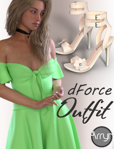 dForce Keira Outfit for Genesis 8 Female(s) | Daz 3D