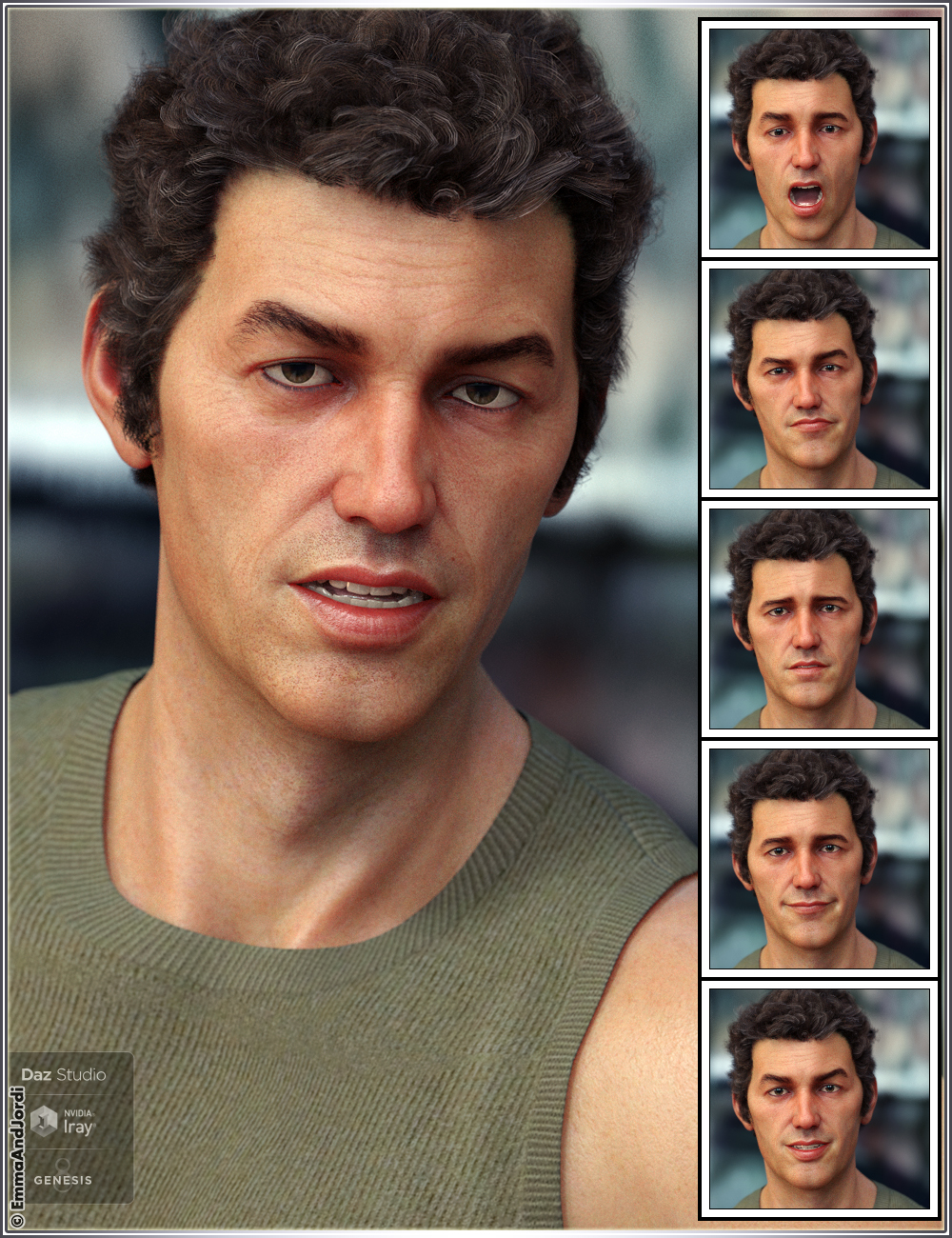 Christian Mixable Expressions for Genesis 8 Male(s) Christian Mixable Expressions for Genesis 8 Male(s) by: , 3D Models by Daz 3D