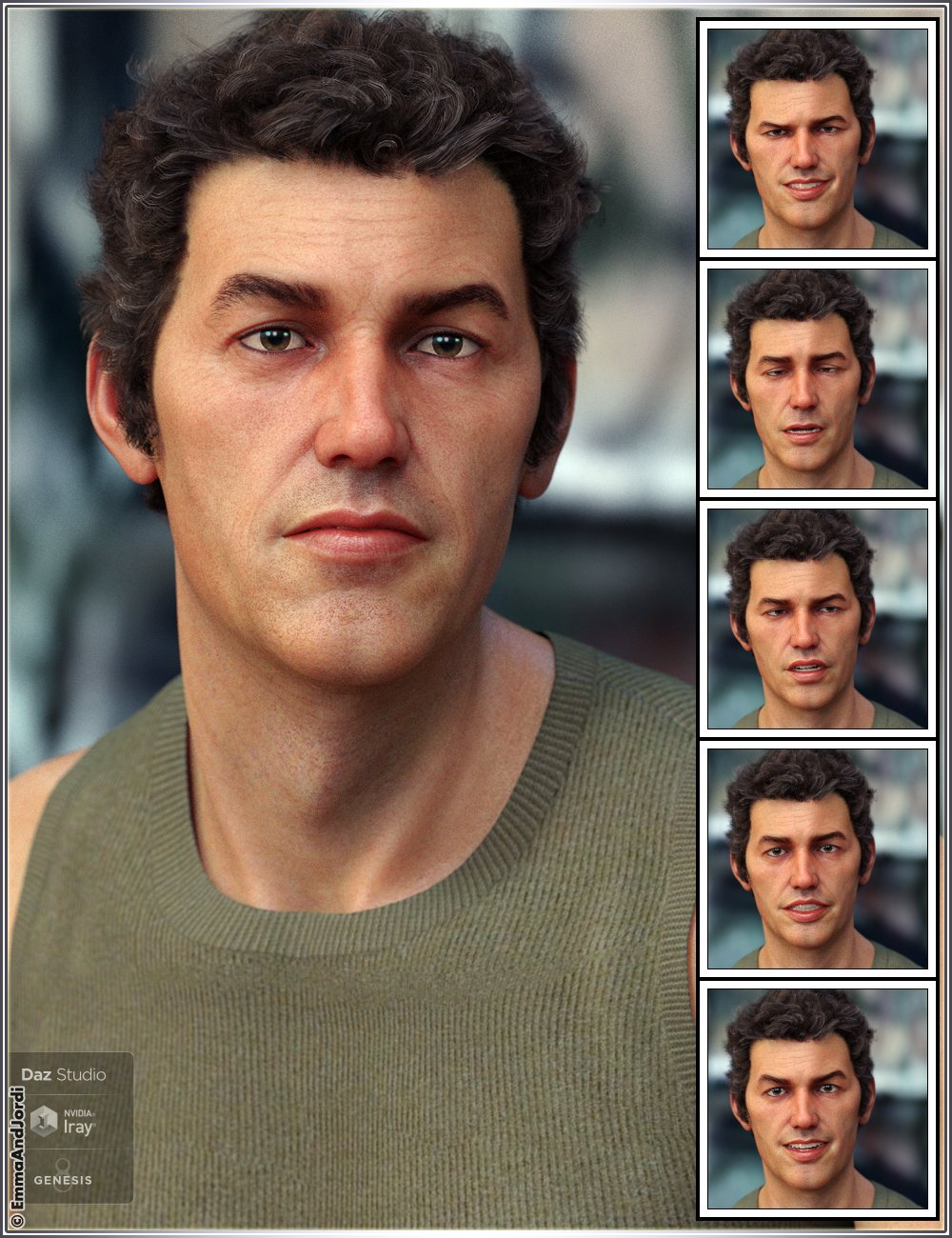 Christian Mixable Expressions for Genesis 8 Male(s) by: , 3D Models by Daz 3D