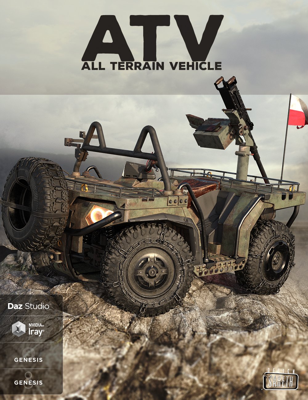 Military ATV by: Sareth, 3D Models by Daz 3D