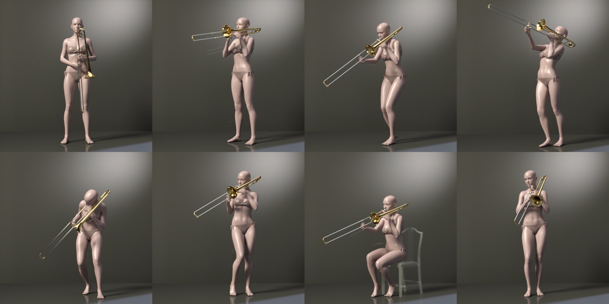 HD Trombone and Poses for Genesis 8 HD Trombone and Poses for Genesis 8 by: Protozoon, 3D Models by Daz 3D