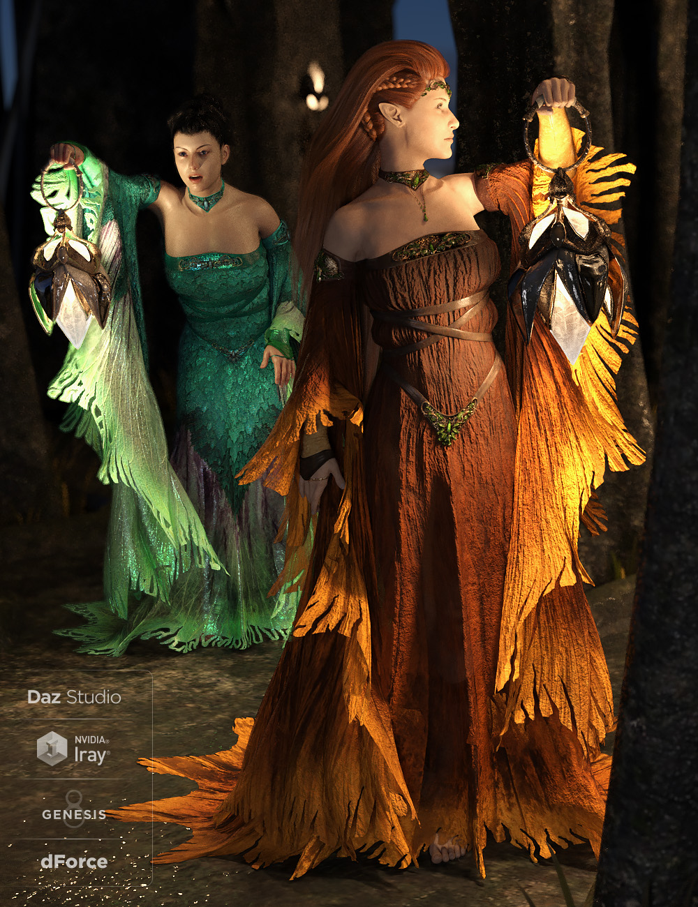 dForce The Sylph Outfit for Genesis 8 Female(s) by: Arki, 3D Models by Daz 3D