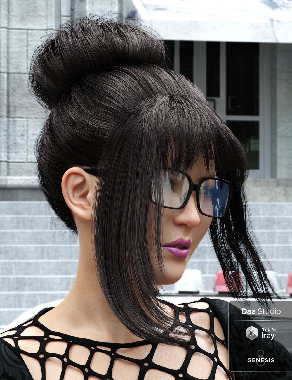 MRL Messy Bun for Genesis 8 Female MRL Messy Bun for Genesis 8 Female by: Mihrelle, 3D Models by Daz 3D
