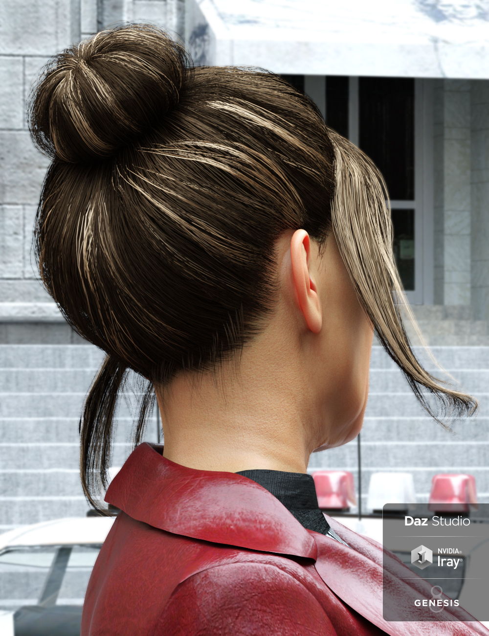 MRL Messy Bun for Genesis 8 Female by: Mihrelle, 3D Models by Daz 3D