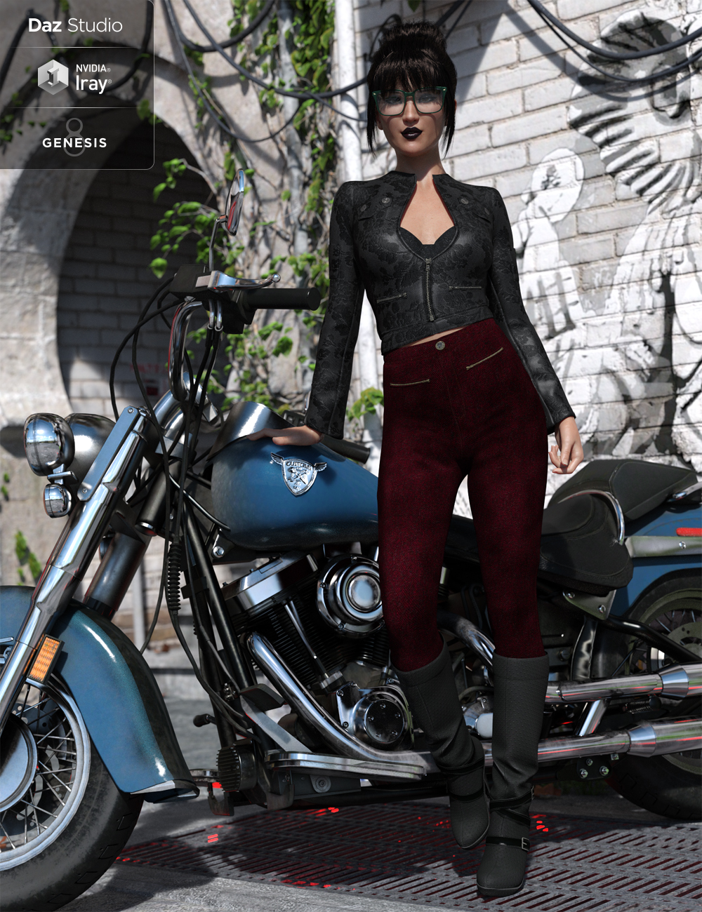 Moto Vixen Outfit Textures by: Anna Benjamin, 3D Models by Daz 3D