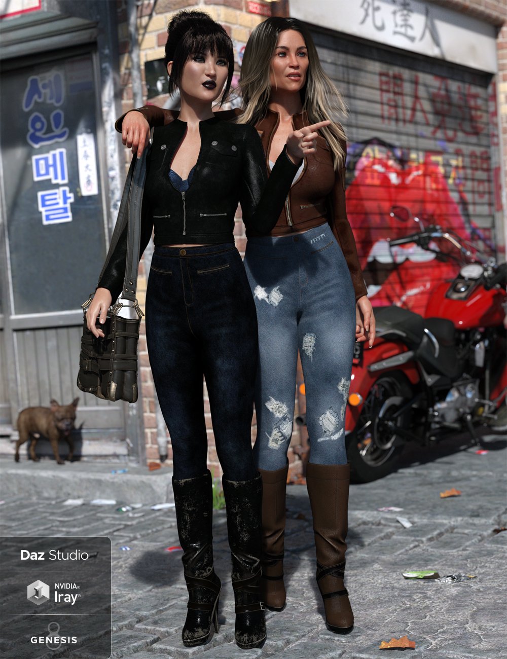 Moto Vixen Outfit Textures by: Anna Benjamin, 3D Models by Daz 3D