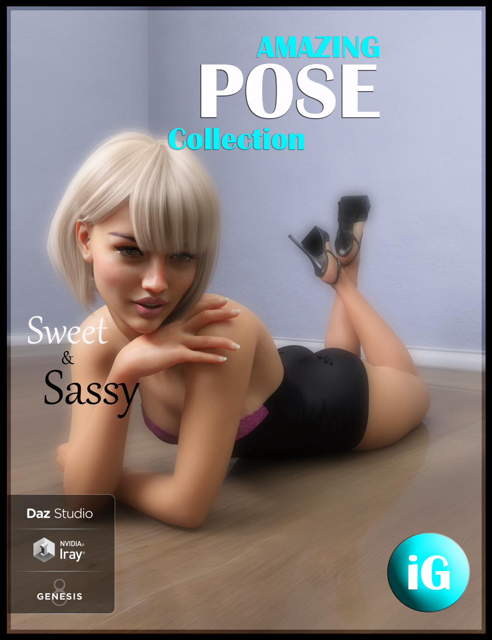 iG Sweet & Sassy Pose Collection for Genesis 8 Female(s) by: i3D_LotusValery3D, 3D Models by Daz 3D