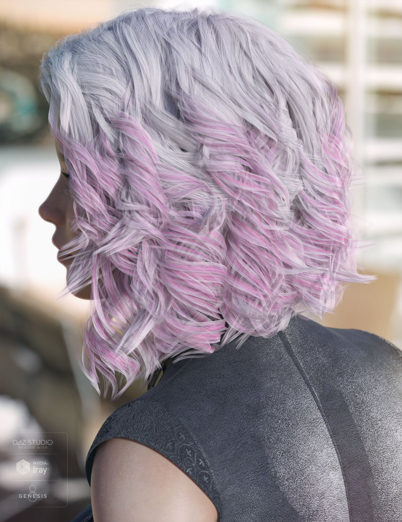 Caleela Hair for Genesis 3 & 8 Female(s) by: AprilYSH, 3D Models by Daz 3D