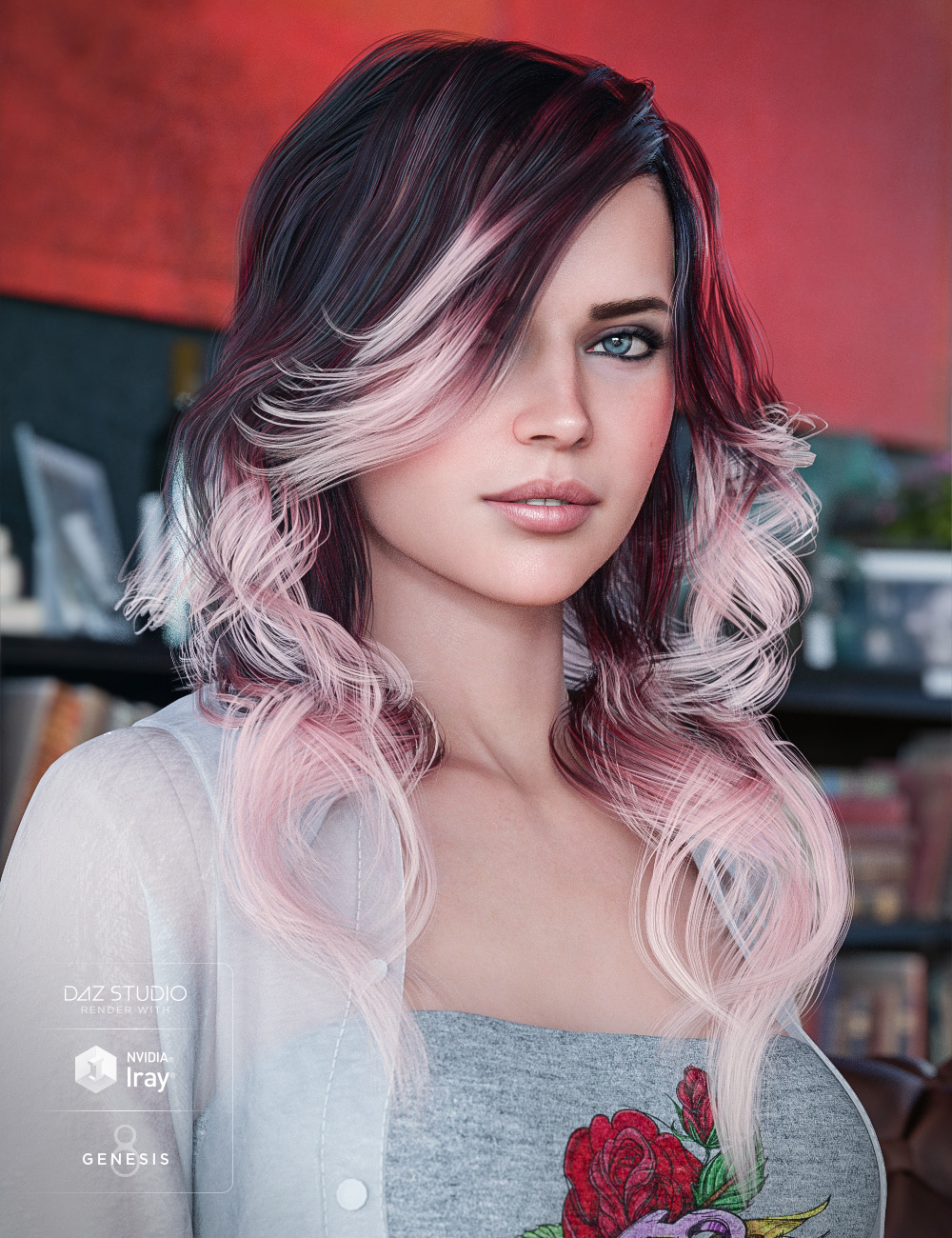 Colors for Cafe Curls by: goldtassel, 3D Models by Daz 3D