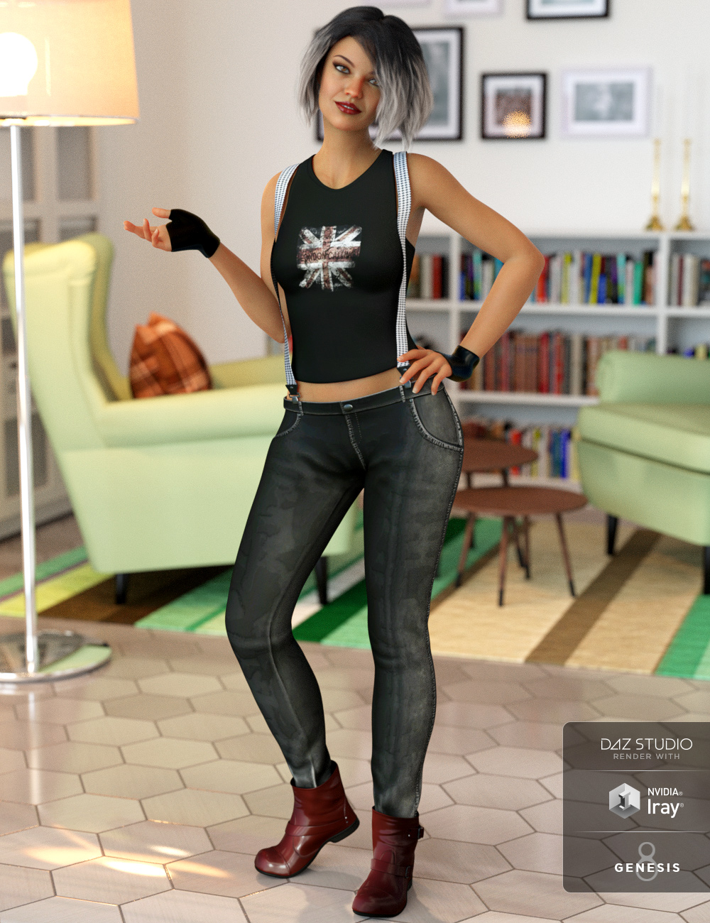 London Look for Genesis 8 Female(s) by: CynderBlue, 3D Models by Daz 3D