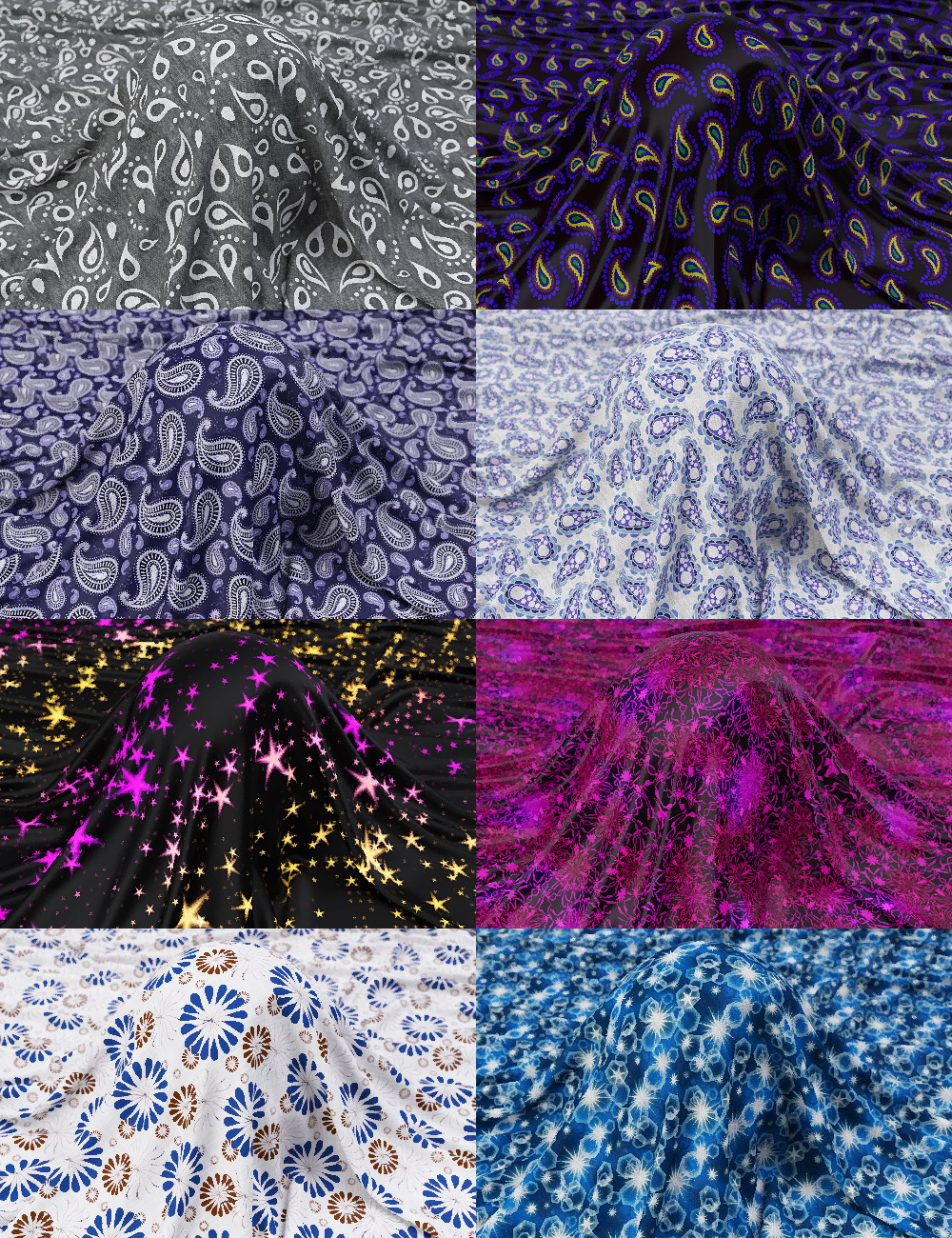 Paisley and Patterns Iray Shaders Paisley and Patterns Iray Shaders by: JGreenlees, 3D Models by Daz 3D
