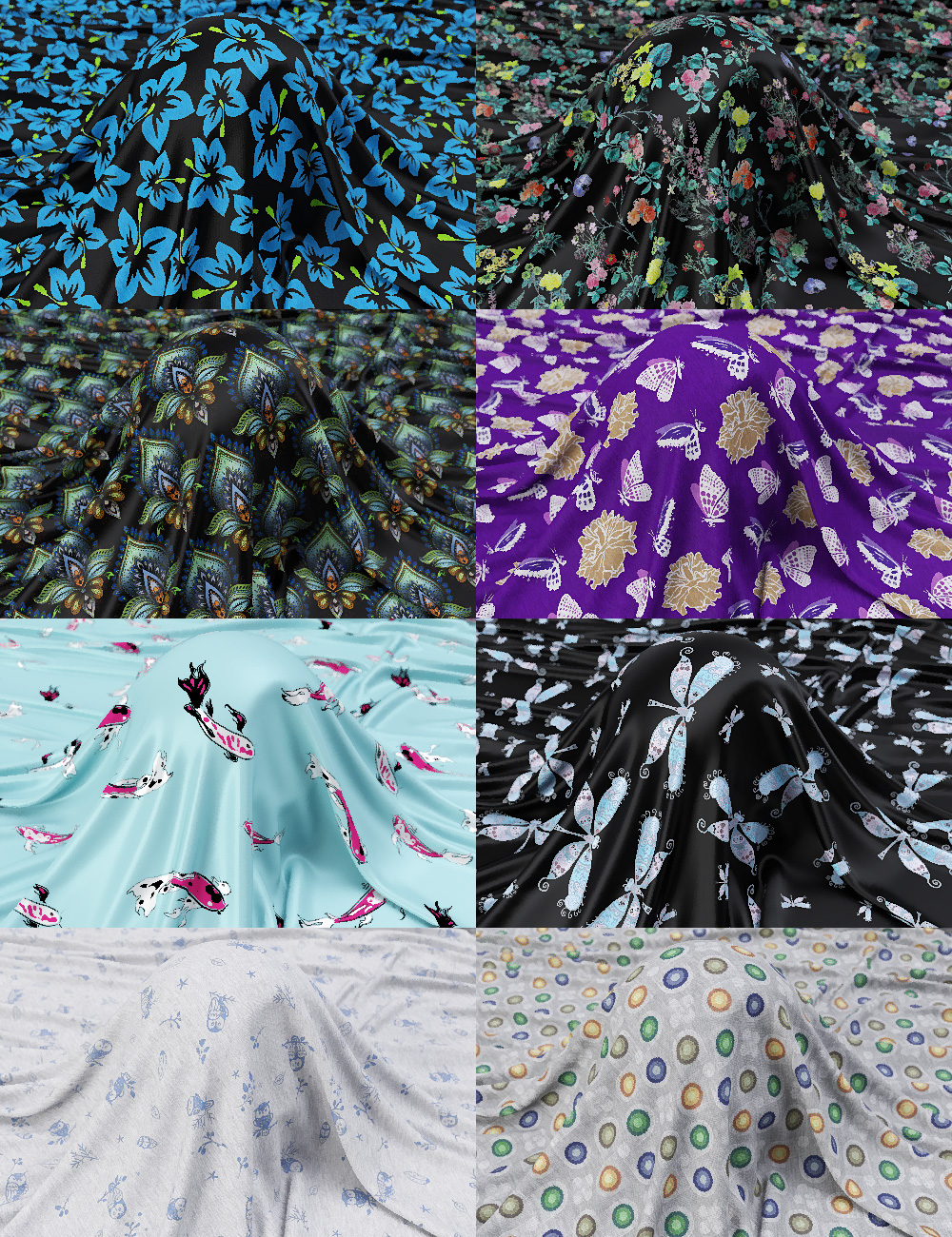 Paisley and Patterns Iray Shaders by: JGreenlees, 3D Models by Daz 3D